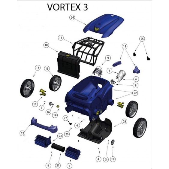 Supporto Spazzola per Robot Zodiac Vortex 3